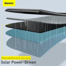 Автотримач на сонячній батареї для телефона Baseus Smart Solar Power в повітропровід автоматичний Чорний