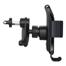 Автотримач на сонячній батареї для телефона Baseus Smart Solar Power в повітропровід автоматичний Чорний