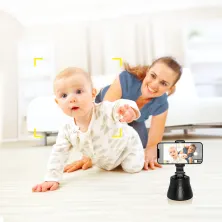 Смарт тримач для смартфона одновісний стабілізатор Baseus 360°AI Following Shot Tripod Head Чорний