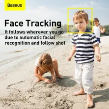 Смарт тримач для смартфона одновісний стабілізатор Baseus 360°AI Following Shot Tripod Head Чорний
