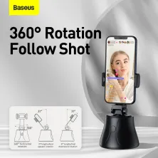 Смарт тримач для смартфона одновісний стабілізатор Baseus 360°AI Following Shot Tripod Head Чорний