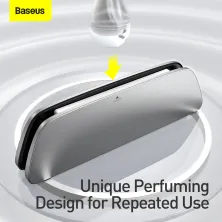 Ароматизатор в машину Baseus Metal Paddle Car Air Freshener и 3 арома-картриджа Серебристый
