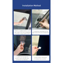 Солнцезащитная шторка автомобильная Baseus Auto Close Car Front Window Sunshade 65х140 см Серебристый