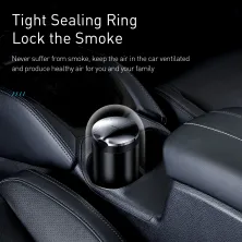 Автомобильная пепельница в подстаканник Baseus Premium Car Ashtray Черный