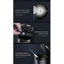 Автомобільна попільничка в підсклянник Baseus Premium Car Ashtray Сірий