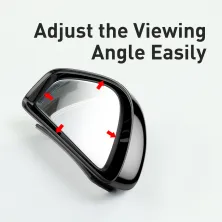Автомобильное зеркало для слепых зон Baseus Large View Reversing Auxiliary Mirror набор 2 штуки Черный