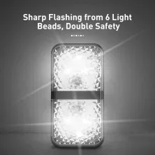 Сигнальная лампа открытия дверей автомобиля Baseus Door Open Warning Light набор 2 штуки Черный