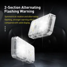 Сигнальная лампа открытия дверей автомобиля Baseus Door Open Warning Light набор 2 штуки Черный