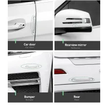 Протиударні накладки на двері автомобіля Baseus Airbag Bumper Strip набір 4 штуки Прозорий