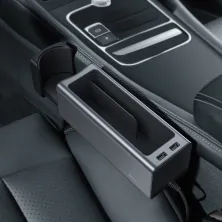 Автомобільний органайзер Baseus Deluxe Metal Armrest Console Organizer c 2USB виходами і підсклянником Чорний