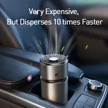 Ароматизатор в машину Baseus Breeze fan Air Freshener for Vehicles с 2 ароматами Cologne и Ocean Серебристый