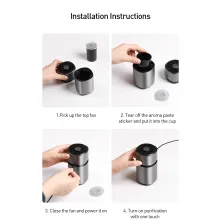 Ароматизатор в машину Baseus Breeze fan Air Freshener for Vehicles з 2 ароматами Cologne та Ocean Чорний