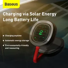 Лампа на сонячній батареї з акумулятором для автомобіля Baseus In-car Solar Reading Lamp Чорний