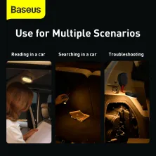 Лампа на сонячній батареї з акумулятором для автомобіля Baseus In-car Solar Reading Lamp Чорний