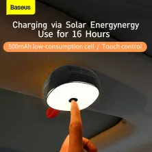 Лампа на сонячній батареї з акумулятором для автомобіля Baseus In-car Solar Reading Lamp Чорний