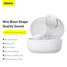 Бездротові Bluetooth навушники Baseus Bowie E2 True Wireless TWS Earphones Білий
