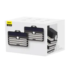 Світильник фасадний Baseus Solar Energy 5.1Вт 260Lm на сонячній батареї 1800mAh з датчиком руху Набір 2 шт Чорний