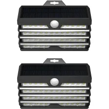 Світильник фасадний Baseus Solar Energy 5.1Вт 260Lm на сонячній батареї 1800mAh з датчиком руху Набір 2 шт Чорний