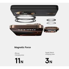 УМБ Baseus EnerFill FT11 Qi Magnetic 10000mAh 27W с зарядкой для Apple Watch и функцией MagSafe и Qi 15W Черный