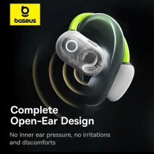 Беспроводные наушники открытого типа Baseus Eli Sport 1 Open-Ear Wireless TWS Earbuds IPX4 Салатовый
