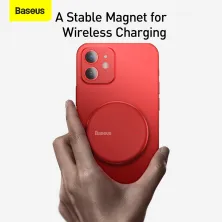 Бездротовий зарядний пристрій Baseus Simple Mini Magnetic з функцією MagSafe і Qi 15W Червоний