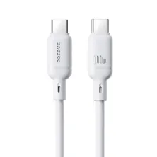 Кабель Baseus Silky Series Fast Charging Data Cable Type-C to Type-C 100W 20V 5A 1m Білий