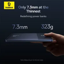 УМБ Baseus Blade Blade2 Fast-Charging Power Bank 12000mAh 65W 6A з технологією QC3.0+PD3.0 + кабель Type-C to Type-C 100W 20V/5A 1м Синий