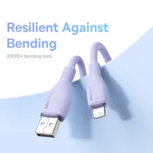 Кабель Baseus Pudding Series Fast Charging Data Cable USB to Lightning 2.4A 2m Фиолетовый