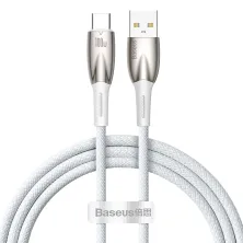 Кабель Baseus Glimmer Series Fast Charging Data Cable USB to Type-C 100W 20V 5A 1m Белый
