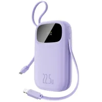 УМБ Baseus EnerFill FC31 Qpow3 Dual-Cable 20000mAh 22.5W с технологией QC3.0+PD3.0 и iP 20W+Type-C 22.5W кабелем Фиолетовый