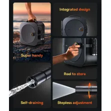 Минимойка органайзер Baseus GF8 Self-storage Water Spray Gun с шлангом 16.2 метров Черный