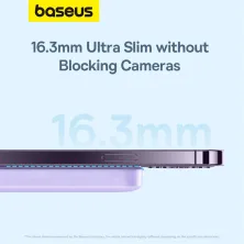 УМБ Baseus Magnetic Wireless 2in1 6000mAh 20W 2.4A QC3.0+PD3.0 з Бездротовою зарядкою Qi 15W Фіолетовий