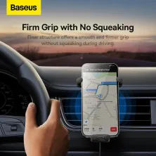 Бездротовий автомобільний зарядний пристрій Baseus Stable Gravitational Wireless Charging Car Mount Pro з технологією Qi 15W Чорний