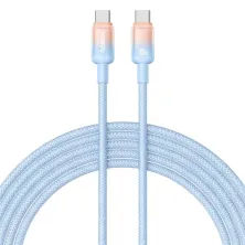 Кабель Baseus Discolor Series Fast Charging Data Cable Type-C to Type-C 100W 20V 5A 1m Блакитний
