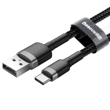 Кабель Baseus Cafule Cable USB to Type-C QC3.0 2A 3m Чорний