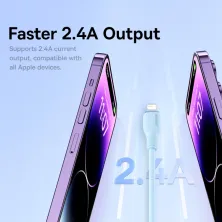 Кабель Baseus Pudding Series Fast Charging Data Cable USB to Lightning 2.4A 1.2m Блакитний