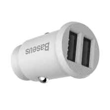 Автомобільний зарядний пристрій Baseus Grain 2USB 3.1A Білий