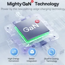 Мережевий зарядний пристрій Baseus GaN6 Pro 65W 2USB+2Type-C + кабель Baseus Type-C to Type-C 100W 20V/5A 1м Білий