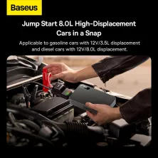 Пускозарядное устройство Бустер Baseus Super Energy Pro+ Car Jamp Starter 3in1 12V 16000mAh 1600A с функцией Павербанка 65W 5V/3A и LED фонарика Черный