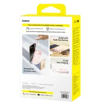 УМБ Baseus EnerFill FC11 Dual-Cable 20000mAh 22.5W с технологией QC3.0+PD3.0 и iP 20W+Type-C 22.5W кабелем Розовый
