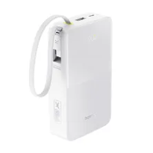 УМБ Baseus EnerFill FC51 Bipow2 Pro 20000mAh 22.5W 2.4A з технологією QC3.0+PD3.0 та Type-C кабелем 22.5W Білий