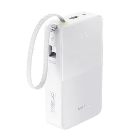 УМБ Baseus EnerFill FC51 Bipow2 Pro 20000mAh 22.5W 2.4A з технологією QC3.0+PD3.0 та Type-C кабелем 22.5W Білий