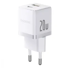 Мережевий зарядний пристрій Baseus Palm Fast Charger QC3.0+PD3.0 20W USB+Type-C 3A Білий