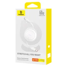 Кабель Baseus Free2Pull Mini Charging Data Cable Type-C to Type-C 60W 1m Белый
