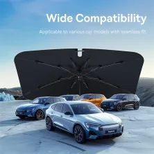 Сонцезахисна парасолька автомобільна Baseus CoolRide Windshield Sun Shade Umbrella Lite Small Чорний