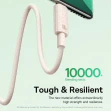 Кабель Baseus Habitat Series Fast Charging Data Cable Type-C to Type-C 100W 20V 5A 1m Рожевий