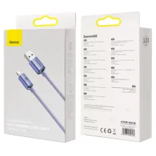 Кабель Baseus Crystal Shine Series USB to Lightning 2.4A 1.2m Фіолетовий