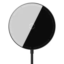 Бездротовий зарядний пристрій Baseus Simple Mini Magnetic з функцією MagSafe і Qi 15W Чорний