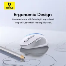 Беспроводная мышка Baseus F02 Ergonomic Wireless Mouse 2.4G/BT5.2 1000-1600-2000-2400-4000dpi Белый