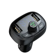FM-трансмітер Baseus T-Typed MP3 Car Charger S-09 2USB 3.4A Black (CCALL-TM01)